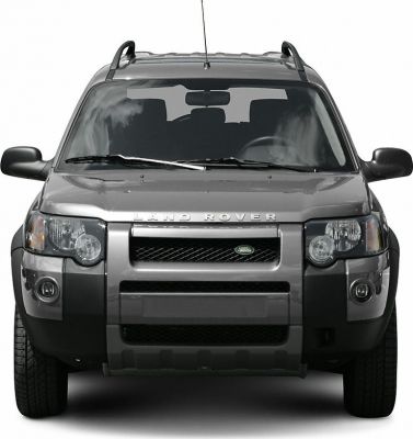 Front view with grille and headlights of an SUV