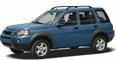 Blue side view of SUV with roof rails and four doors