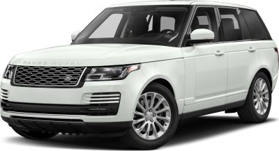 Front and side view of SUV with distinctive grille and sleek headlights