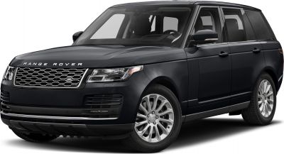 Luxury black SUV with distinctive grille and LED headlights