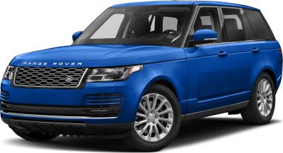 Blue luxury SUV with prominent front grille and sleek side profile