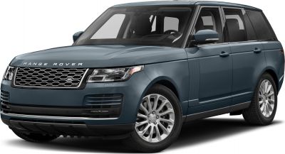 Front side view of a luxury SUV with distinctive grille and sleek headlights