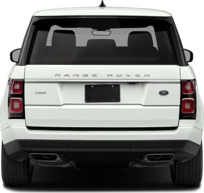 Rear view with distinctive tail lights, rear window, and exhaust pipes