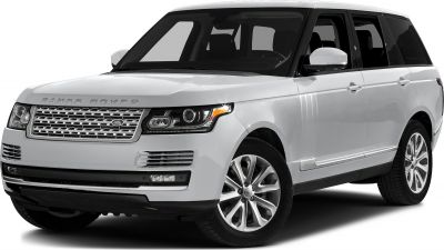 Luxury SUV front view with chrome grille and LED headlights