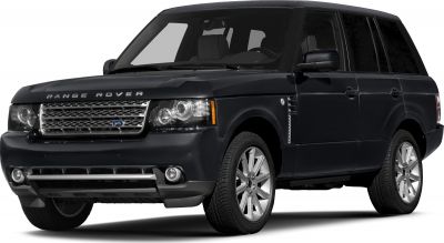 Front and side view of a black SUV with distinctive grille and headlights