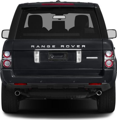 Rear view with tail lights, dual exhausts, supercharged badge