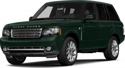Front side view of luxury SUV with chrome mesh grille and silver alloy wheels
