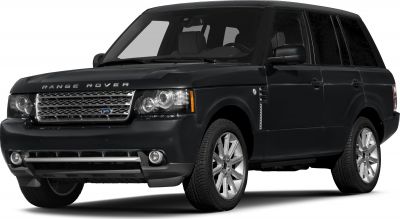 Black SUV front and side view with luxury grille and wheels