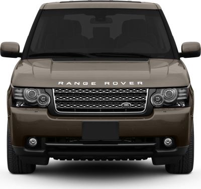 Front view with signature grille and dual circular headlights