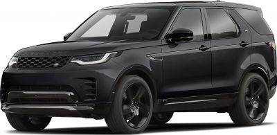 Black SUV with modern grille and LED headlights front view
