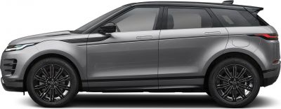 Side profile of a sleek modern SUV with black alloy wheels and tinted windows