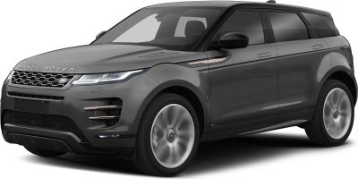 Gray luxury SUV front side with LED headlights and alloy wheels