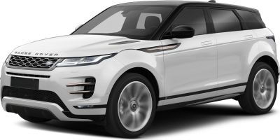 Front-side view of a compact luxury SUV with LED headlights and black roof