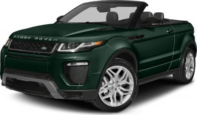Convertible SUV front side view with alloy wheels and open roof