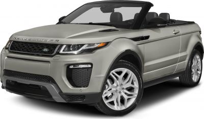 Front side view of a convertible SUV with distinctive grille and alloy wheels