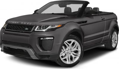 Front-side view of convertible SUV with detailed headlight and alloy wheels
