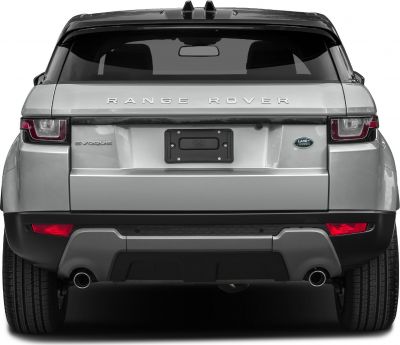 Rear view with dual exhausts and taillights of an SUV