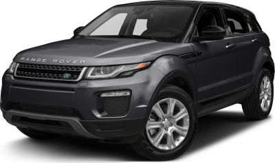 Front and side view of SUV with distinctive headlights and alloy wheels