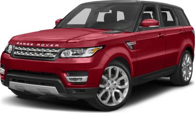 Red SUV front-side angle with distinctive grille and alloy wheels