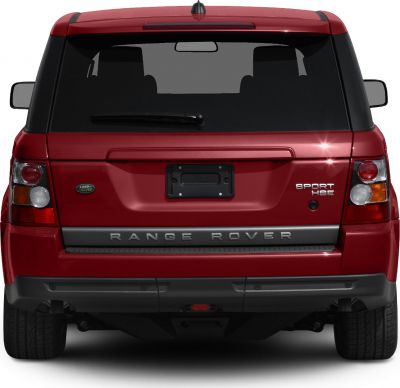 Red SUV rear with tail lights and Range Rover branding