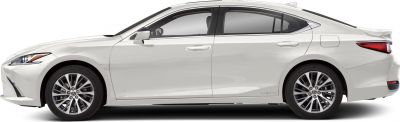 Side profile of hybrid sedan with alloy wheels and sleek body lines