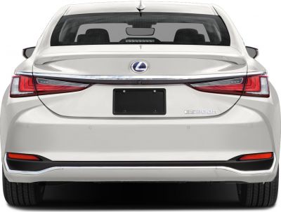 Sleek rear view featuring taillights and hybrid ES300h badge