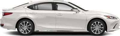 Side profile of a hybrid sedan with alloy wheels