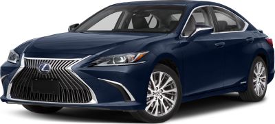 Luxury sedan front grille and sleek headlights