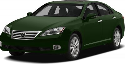 Luxury sedan with LED headlights and alloy wheels, front and side view