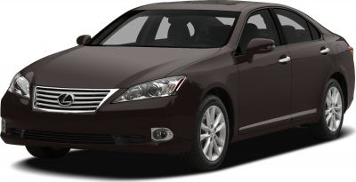 Front view of a sedan with chrome grille and modern headlights