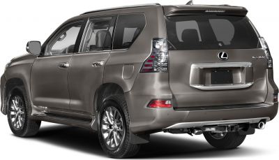 Rear side view of SUV showing tail lights and alloy wheels