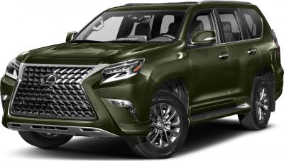 Front grille and LED headlights of a luxury SUV
