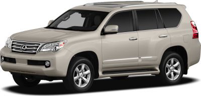 Front-side view of luxury SUV with beige body and modern headlights