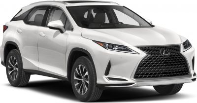 Front and side view of an SUV with distinctive grille and headlights