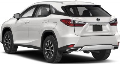 Rear and side view of a white SUV with distinctive taillights and modern design.
