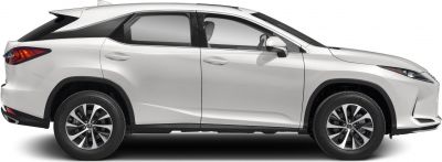 Sleek SUV side profile with aerodynamic body and alloy wheels