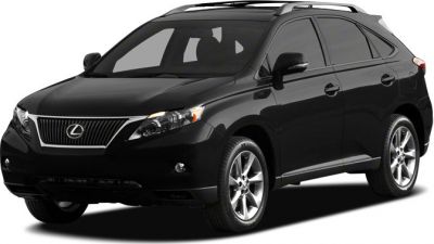Black SUV with sleek front side view, alloy wheels, and roof rails.