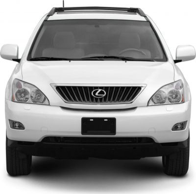 Front fascia showcasing grille and headlights of a midsize SUV