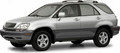 Silver mid-size SUV with roof rails and two-tone body paint