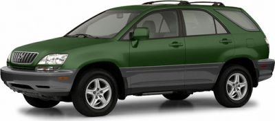 Two-tone SUV with roof rails and alloy wheels