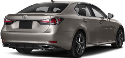 Rear view of luxury sedan with modern tail lights and dual exhaust outlets