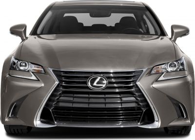 Front view with spindle grille and sharp LED headlights