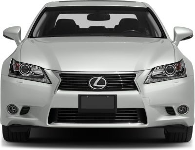 Front view with headlights and spindle grille