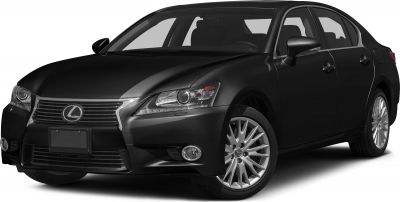 Front three-quarter view of a luxury sedan with distinctive grille and alloy wheels
