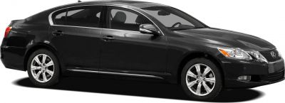 Side profile of a sleek sedan with alloy wheels