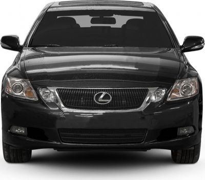 Front view with signature grille and headlights