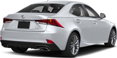 Rear view of a sedan with LED taillights and dual exhausts