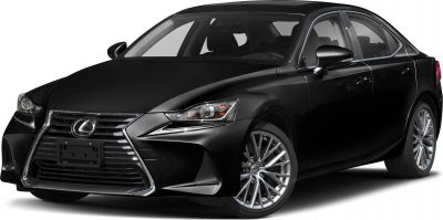 Front grille, headlights, and alloy wheels of a black sedan