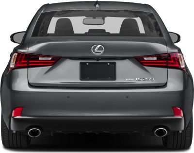 Rear view with distinctive tail lights and dual exhausts