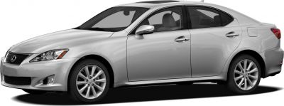 Silver sedan side profile with alloy wheels and sleek design.